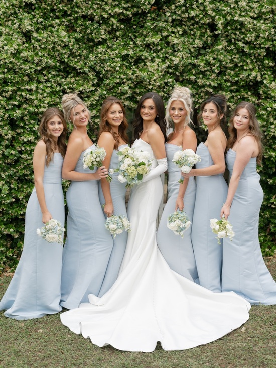 Amsale Dresses & Skirts - Classic Ice blue Amsale by Sonia Strapless Bridesmaid Gown